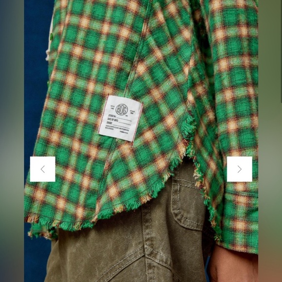 Urban Outfitters BDG Brixton Flannel Button
Down in Green Multi Size XS Grunge - Picture 6 of 6